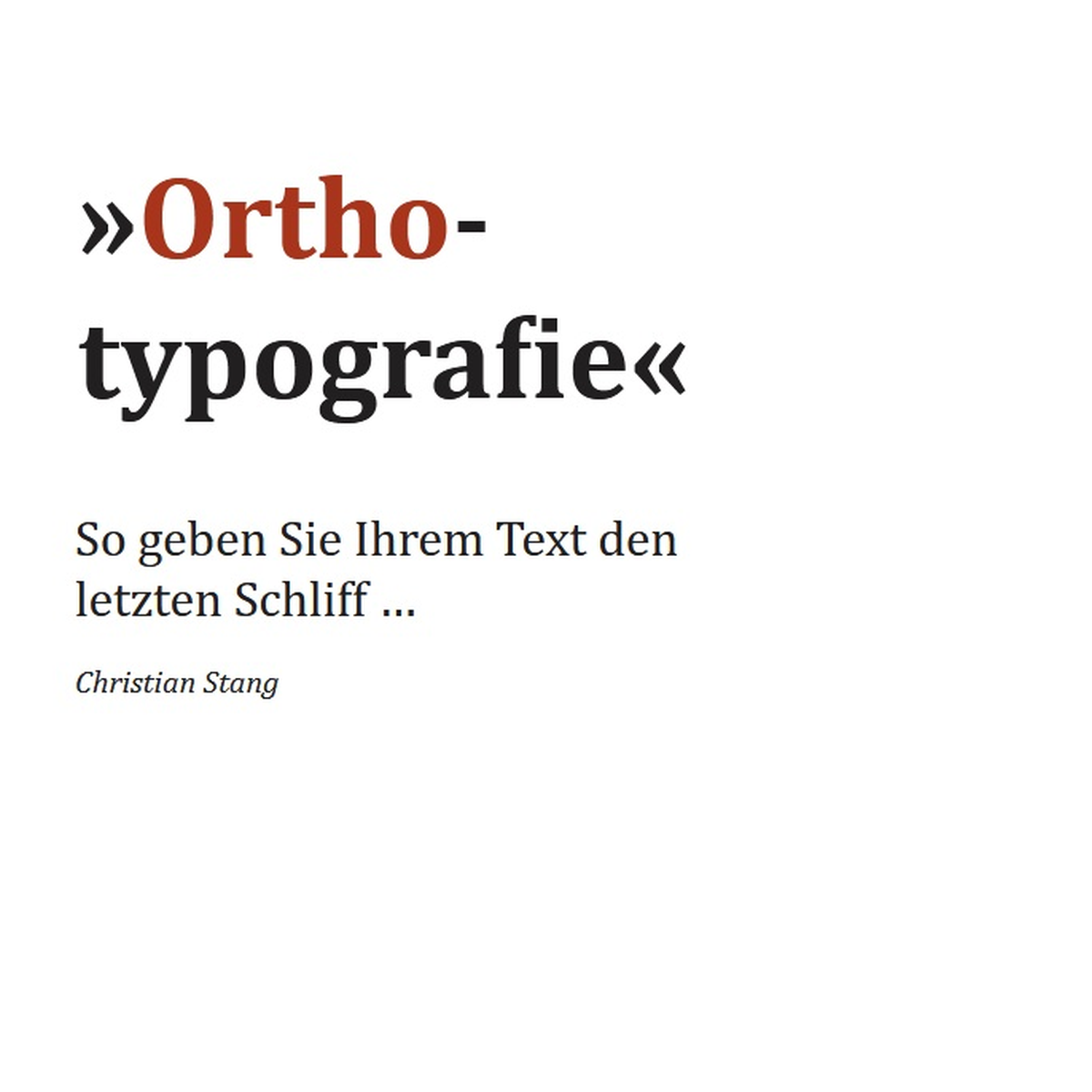 Orthotypografie