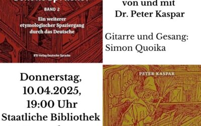 Dr. Peter Kaspar liest aus Band 2 von ‚Deutsche Sprache? – Schöne Sprache!‘ in der Staatlichen Bibliothek Regensburg